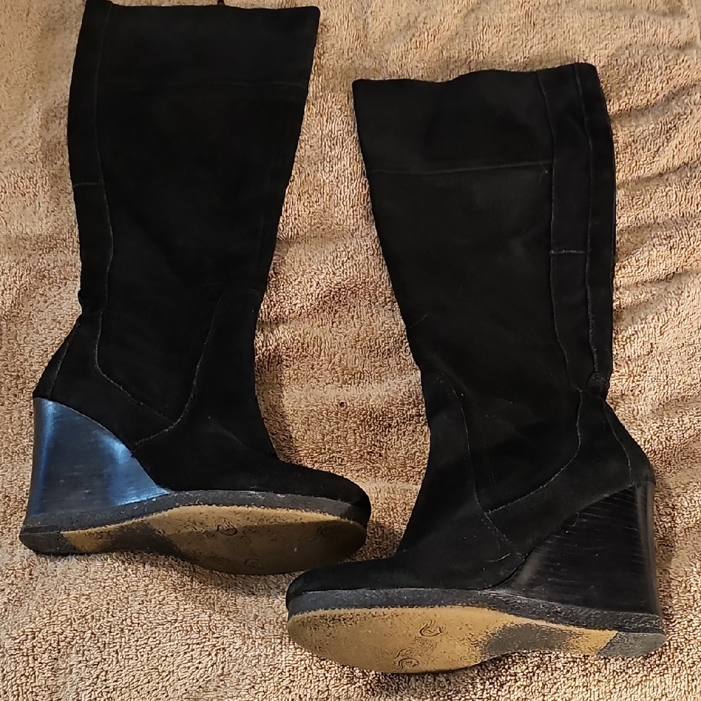 NINE WEST VINTAGE AMERICA COLLECTION Women's Black Wedge Boots